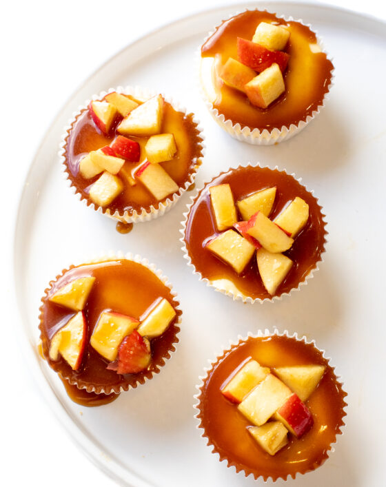 Caramel Apple Mini Cheesecakes