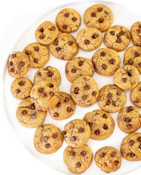 Mini Brown Butter Chocolate Chip Cookies