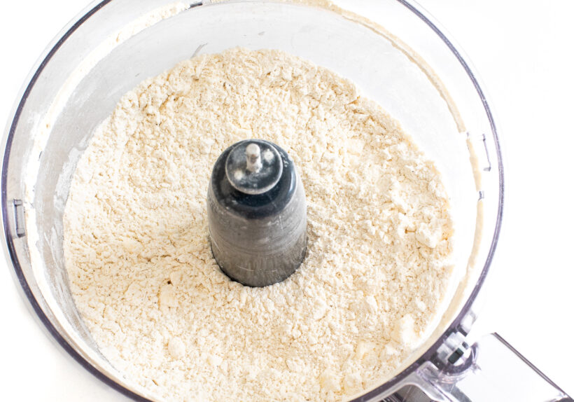 Flour in a food processor. 