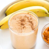 How To Make a Pumpkin Banana Smoothie (recipe) | chefsavvy.com