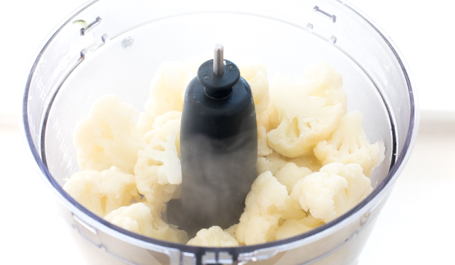 cauliflower in a food processor