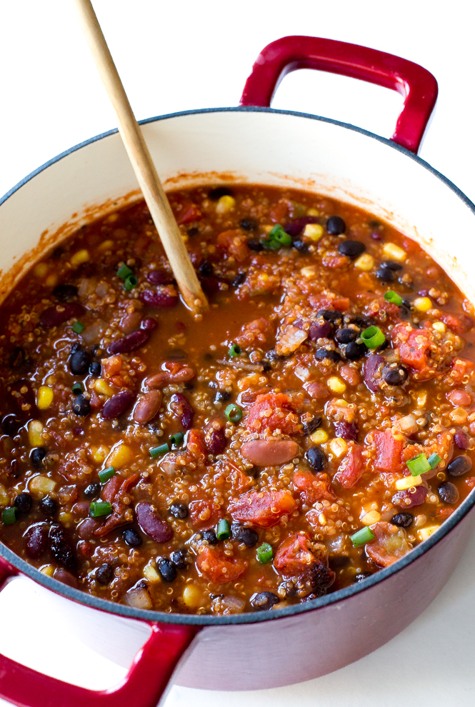 Vegetarian Quinoa Chili (Healthy Comfort Food!) - Chef Savvy