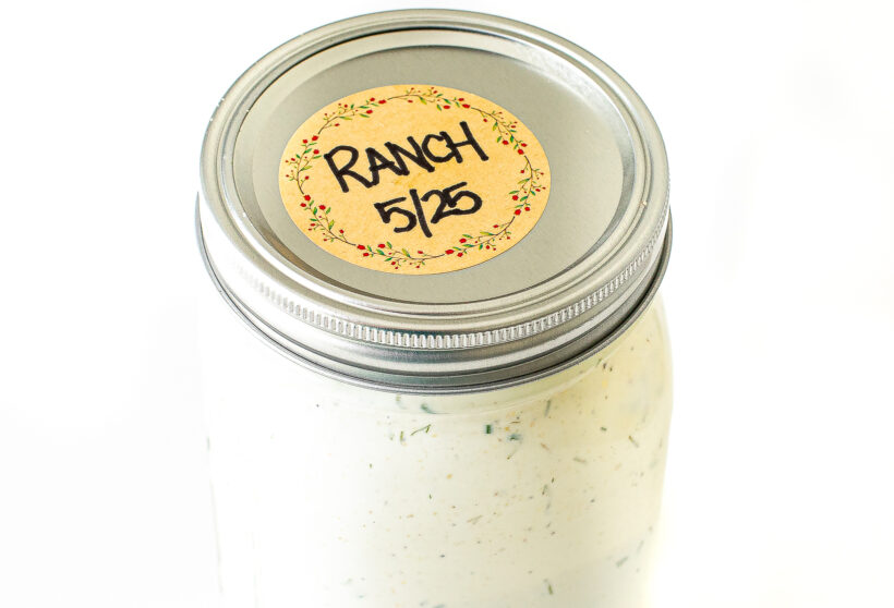 ranch dressing in mason jar