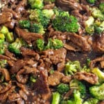 Saucy beef and broccoli.