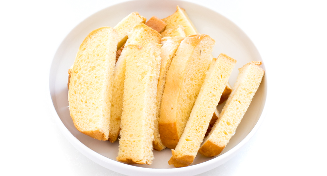 Texas toast sliced into sticks.