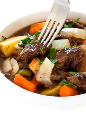 one bowl of beef stew