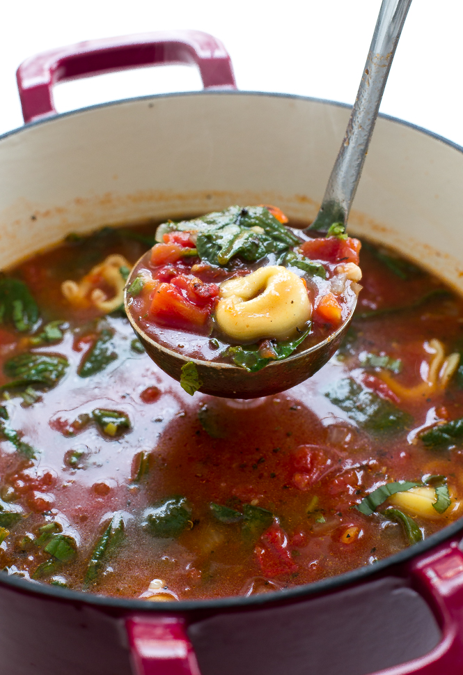 Tortellini Tomato And Spinach Soup - Chef Savvy