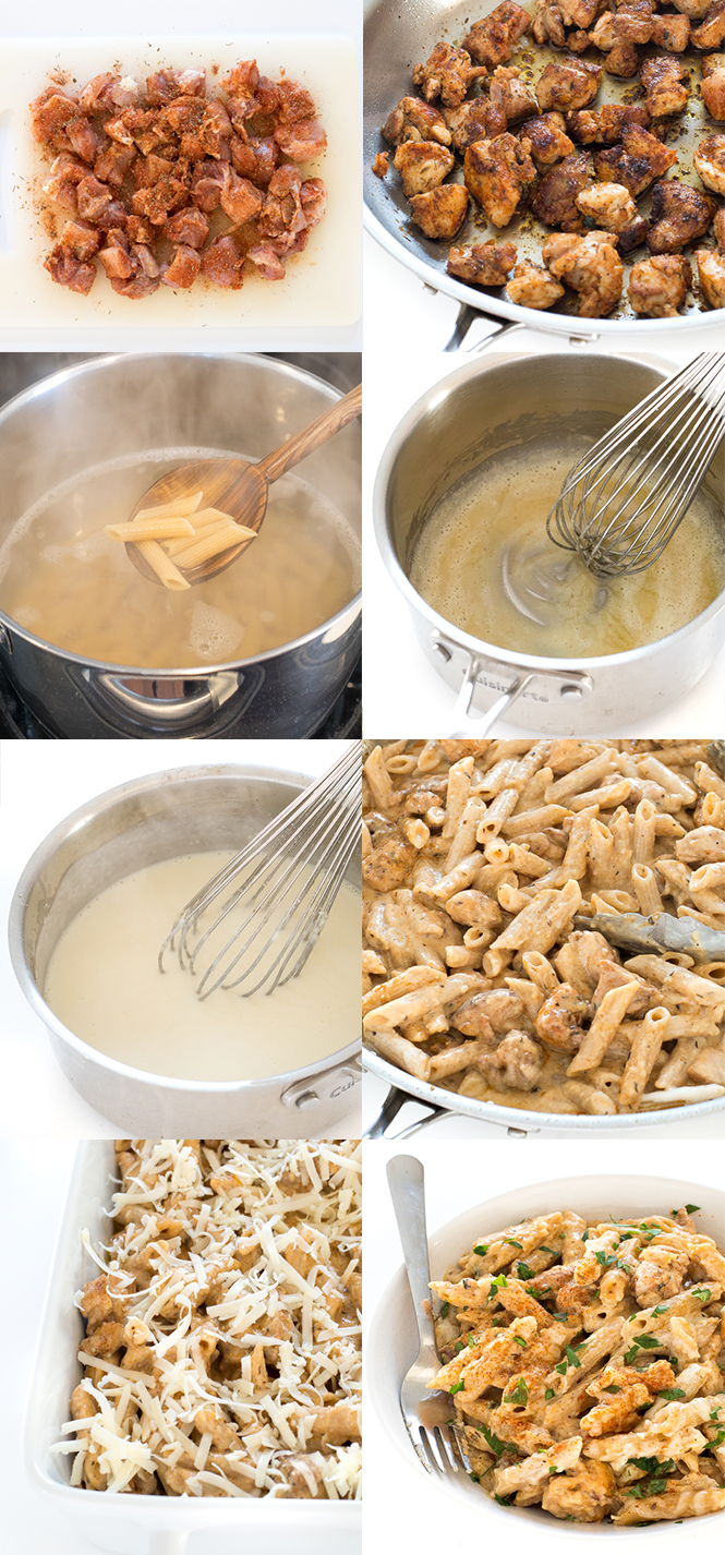 Creamy Cajun Chicken Pasta Bake