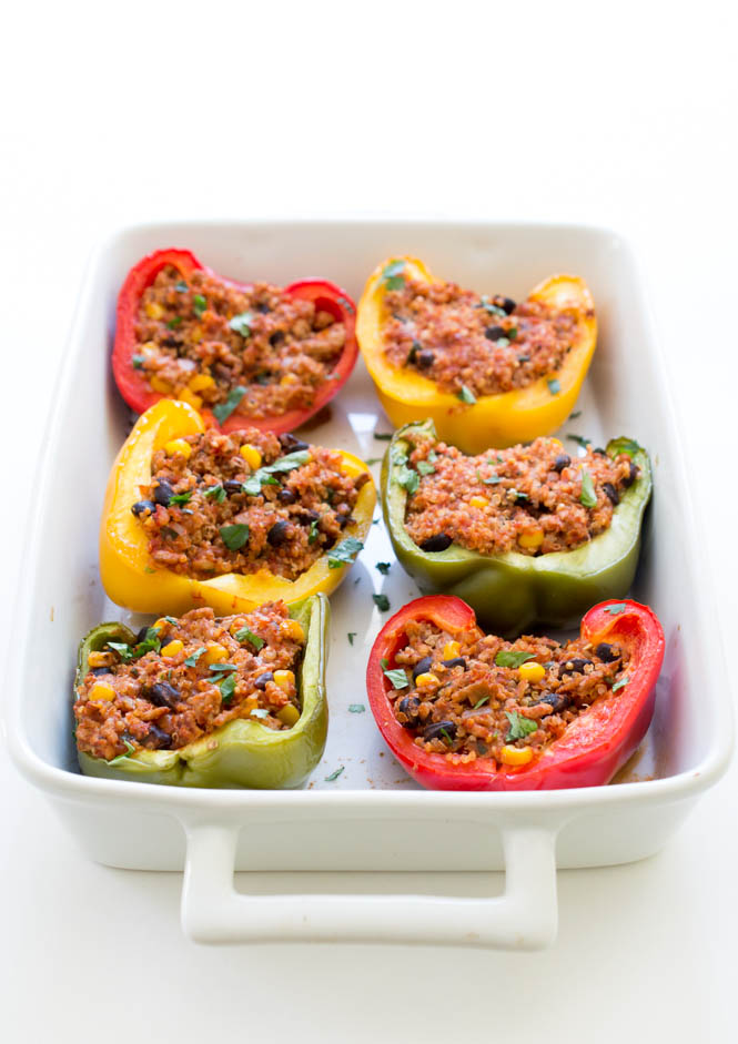 Healthy Mexican Turkey And Quinoa Stuffed Peppers Chef Savvy