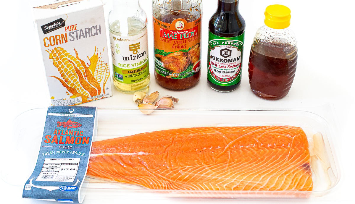 ingredients for sweet and sour salmon recipe