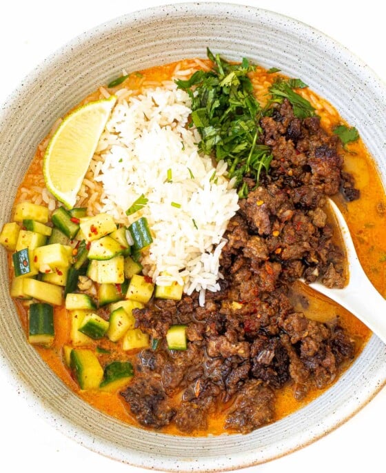 Crispy Beef Broth Bowl