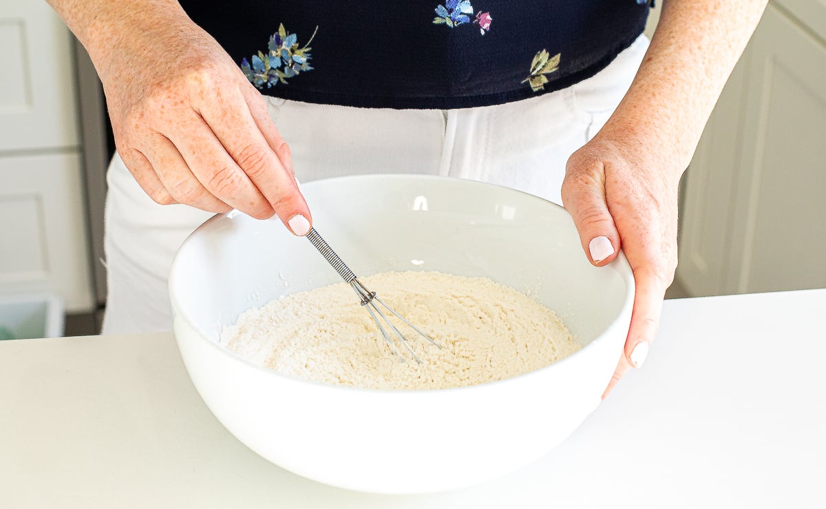 whisking dry ingredients