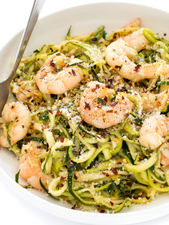 Healthy Shrimp Scampi with Zucchini Noodles